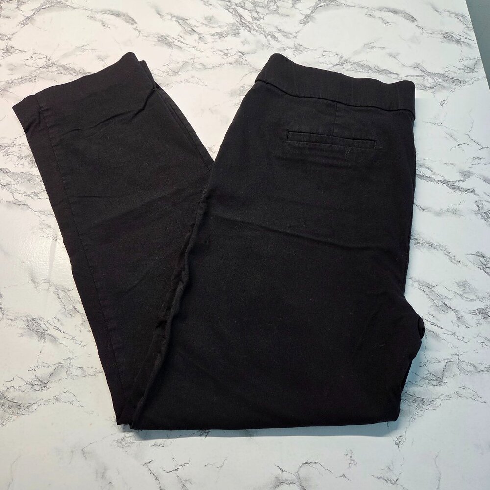 Liz Claiborne 14 Classic Black Pull On Tapered Casual Office Work Pants